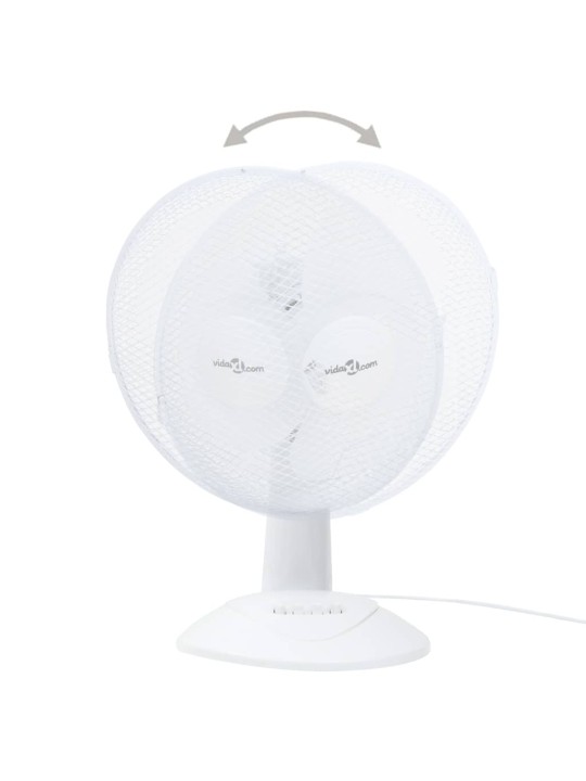 Stolní ventilátor 3 rychlosti 30 cm 40 W bílý