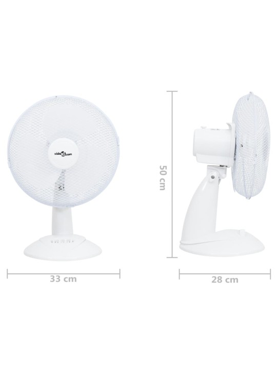 Stolní ventilátor 3 rychlosti 30 cm 40 W bílý
