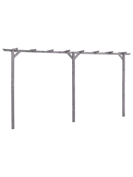Zahradní pergola šedá 400 x 40 x 205 cm impregnovaná borovice