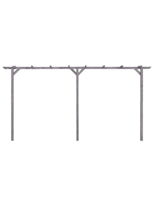 Zahradní pergola šedá 400 x 40 x 205 cm impregnovaná borovice