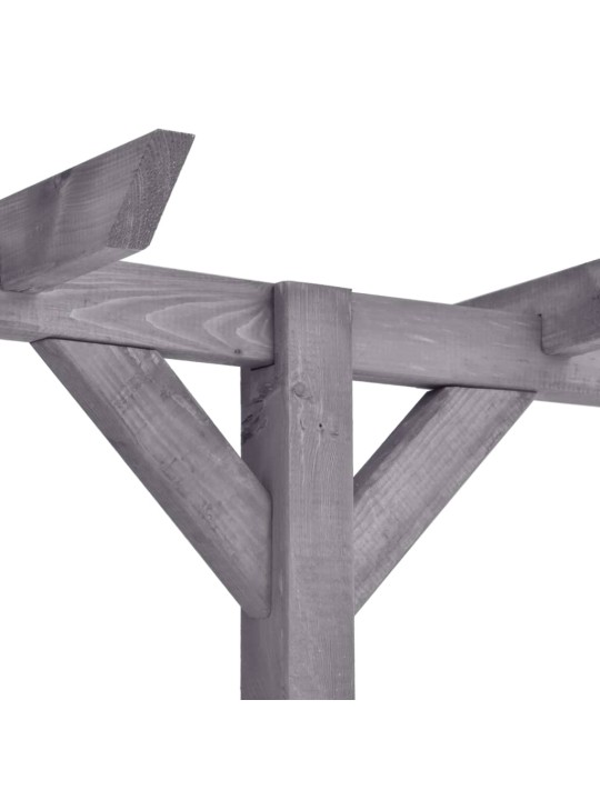 Zahradní pergola šedá 400 x 40 x 205 cm impregnovaná borovice