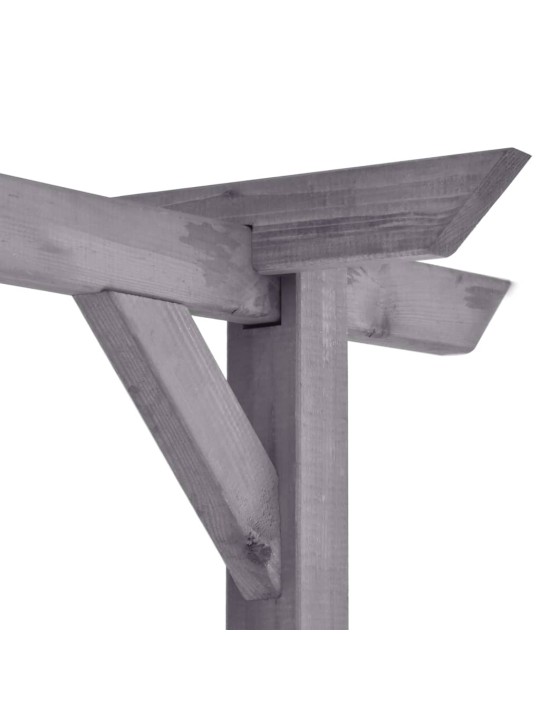 Zahradní pergola šedá 400 x 40 x 205 cm impregnovaná borovice