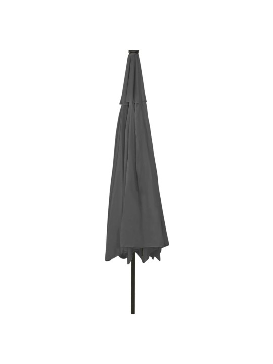 Zahradní slunečník s led osvětlením 400 cm antracitový