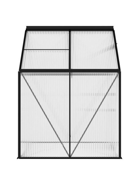 Skleník antracitový hliníkový 2,47 m²