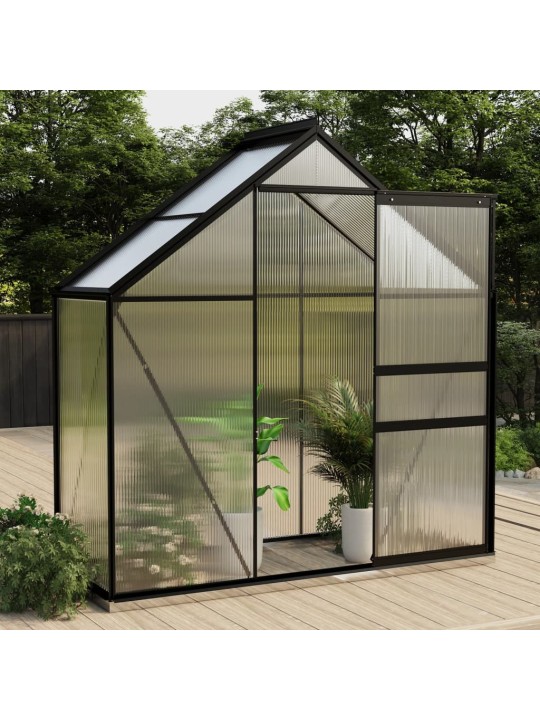 Skleník antracitový hliníkový 1,33 m²