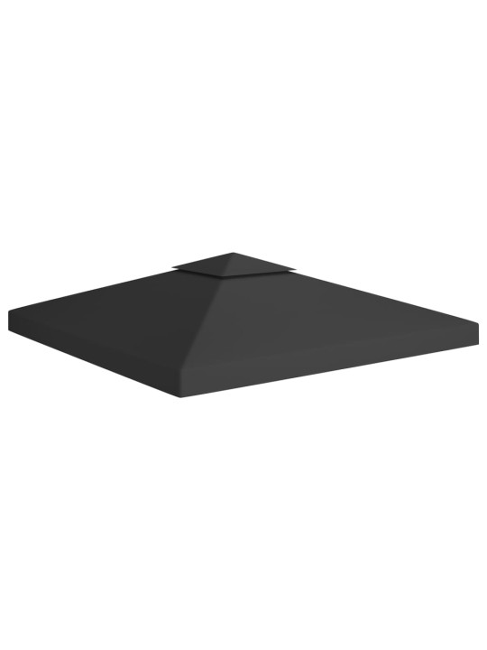 Dvojitá střecha na altán 310 g/m² 3 x 3 m černá