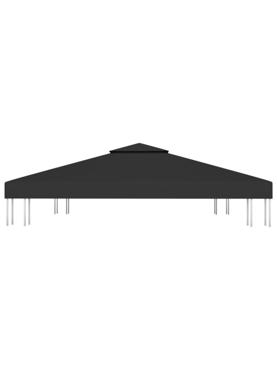 Dvojitá střecha na altán 310 g/m² 3 x 3 m černá