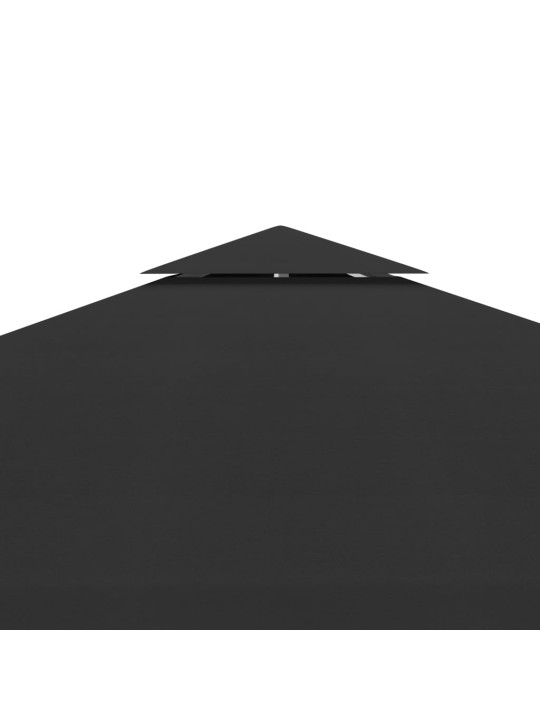 Dvojitá střecha na altán 310 g/m² 3 x 3 m černá