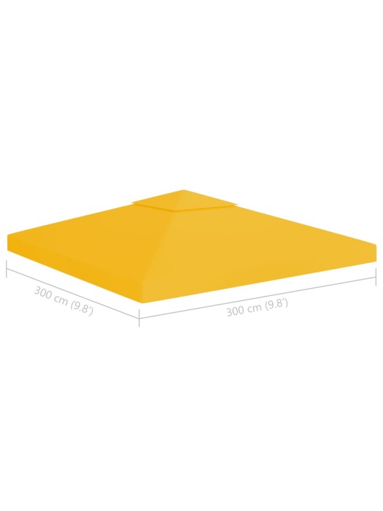 Dvojitá střecha na altán 310 g/m² 3 x 3 m žlutá