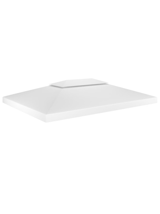 Dvojitá střecha na altán 310 g/m² 4 x 3 m bílá
