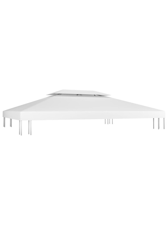 Dvojitá střecha na altán 310 g/m² 4 x 3 m bílá