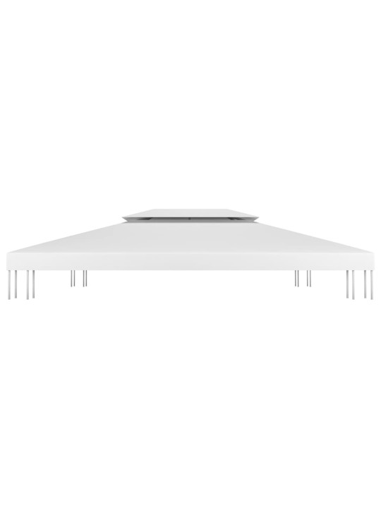 Dvojitá střecha na altán 310 g/m² 4 x 3 m bílá