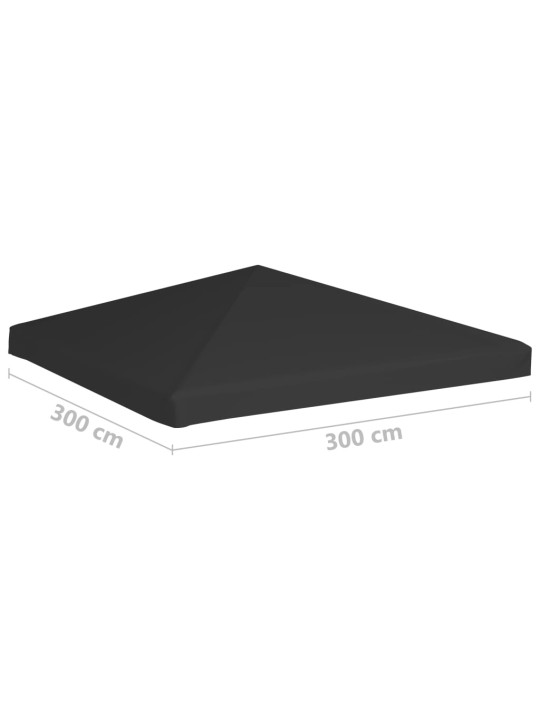 Náhradní střecha na altán 270 g/m² 3 x 3 m černá