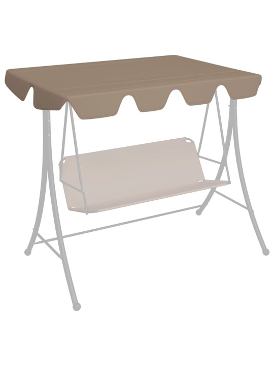 Náhradní stříška na zahradní houpačku taupe 150/130 x 105/70 cm