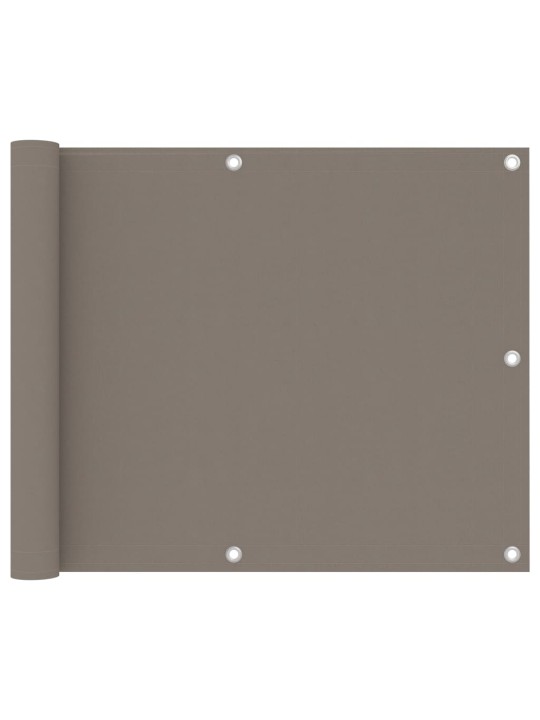 Balkónová zástěna taupe 75 x 400 cm oxfordská látka