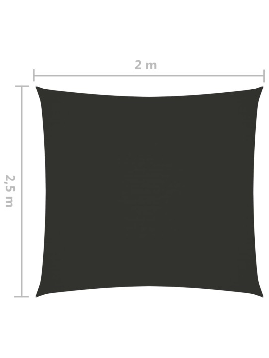 Stínící plachta oxfordská látka obdélníková 2x2,5 m antracitová