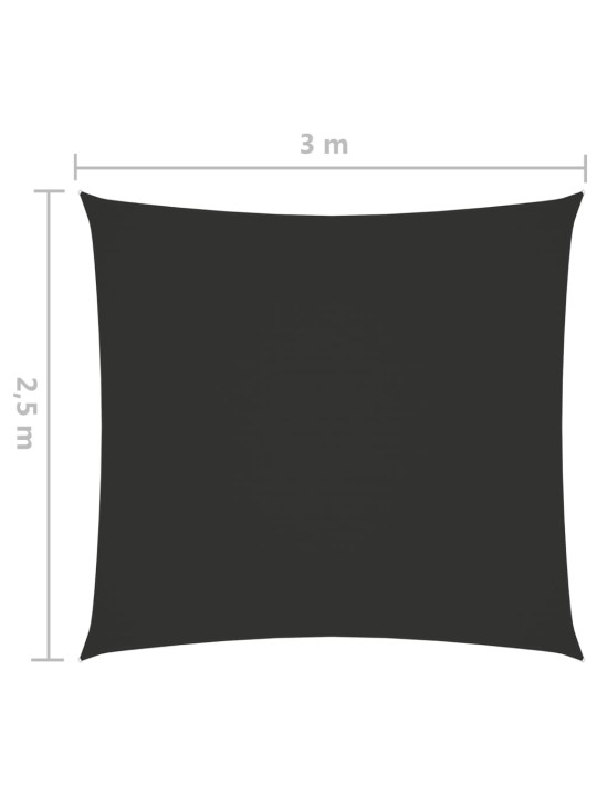 Stínící plachta oxfordská látka obdélníková 2,5x3 m antracitová