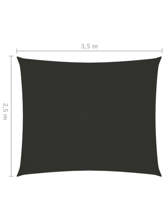 Stínící plachta oxfordská látka obdélník 2,5x3,5 m antracitová