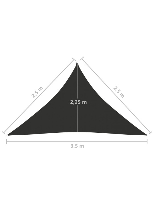 Stínící plachta oxford trojúhelníková 2,5x2,5x3,5 m antracitová