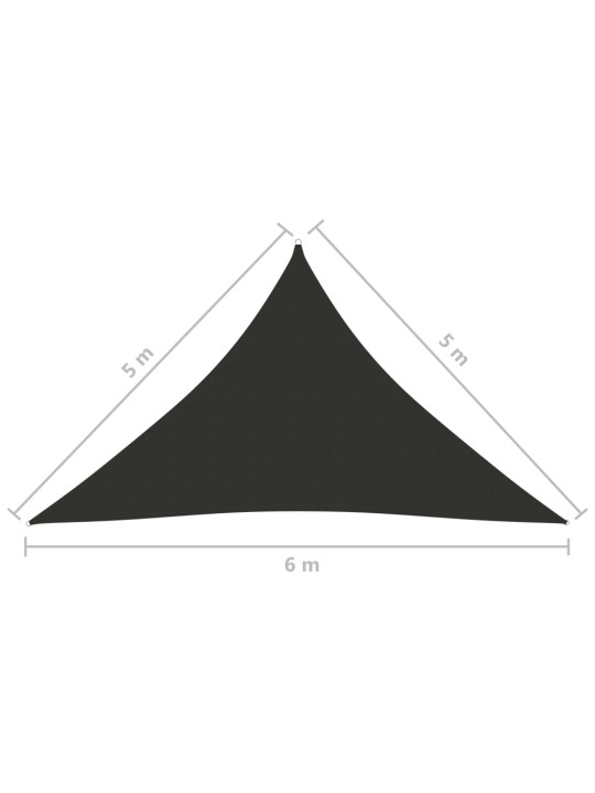 Stínící plachta oxfordská látka trojúhelník 5x5x6 m antracitová