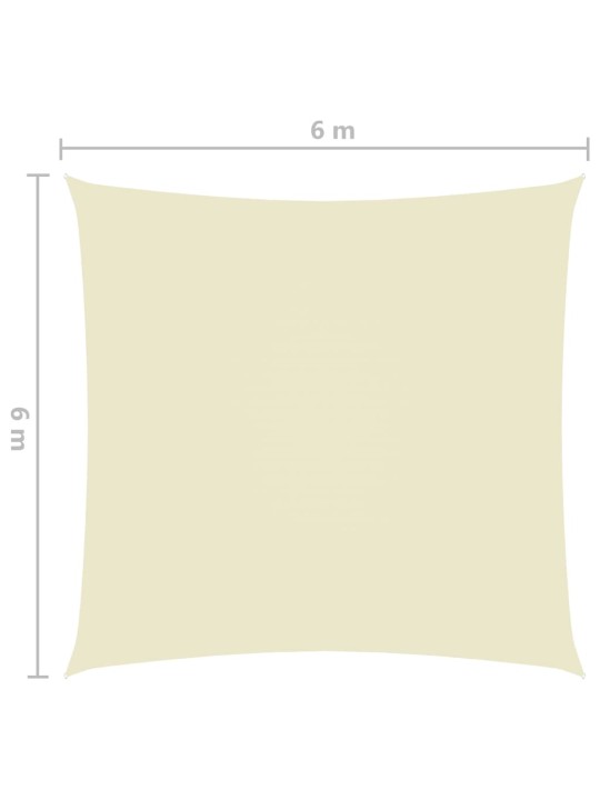 Stínící plachta oxfordská látka čtvercová 6 x 6 m krémová