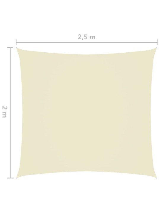 Stínící plachta oxfordská látka obdélníková 2 x 2,5 m krémová