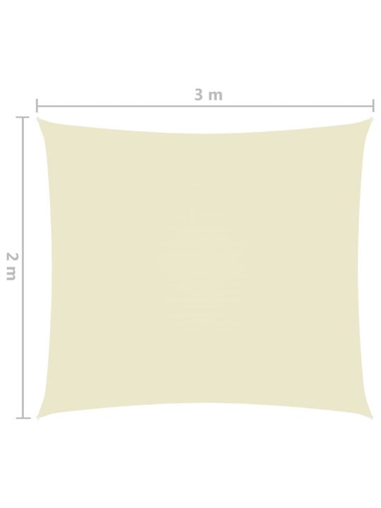 Stínící plachta oxfordská látka obdélníková 2 x 3 m krémová