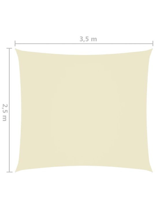 Stínící plachta oxfordská látka obdélníková 2,5x3,5 m krémová