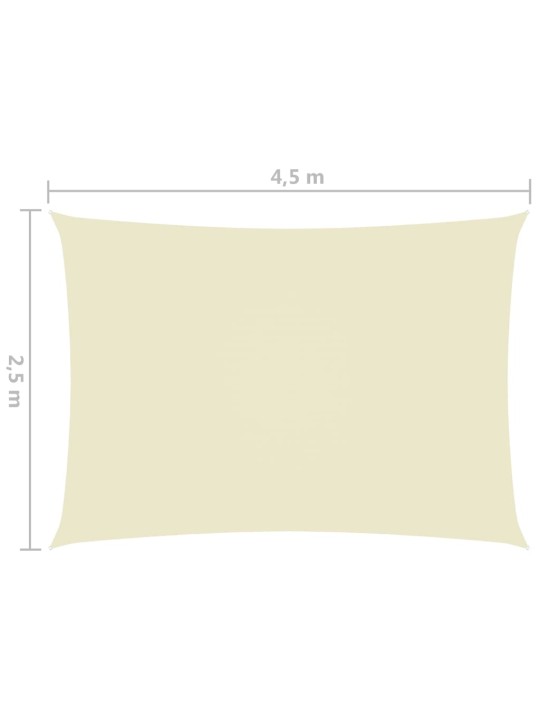 Stínící plachta oxfordská látka obdélníková 2,5 x 4,5 m krémová