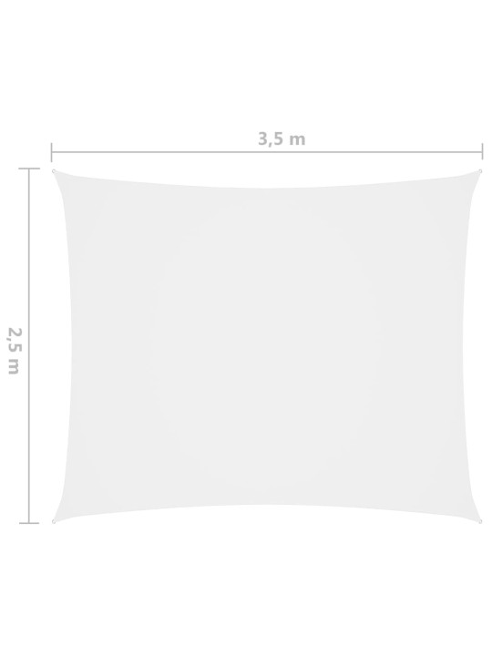 Stínící plachta oxfordská látka obdélníková 2,5 x 3,5 m bílá