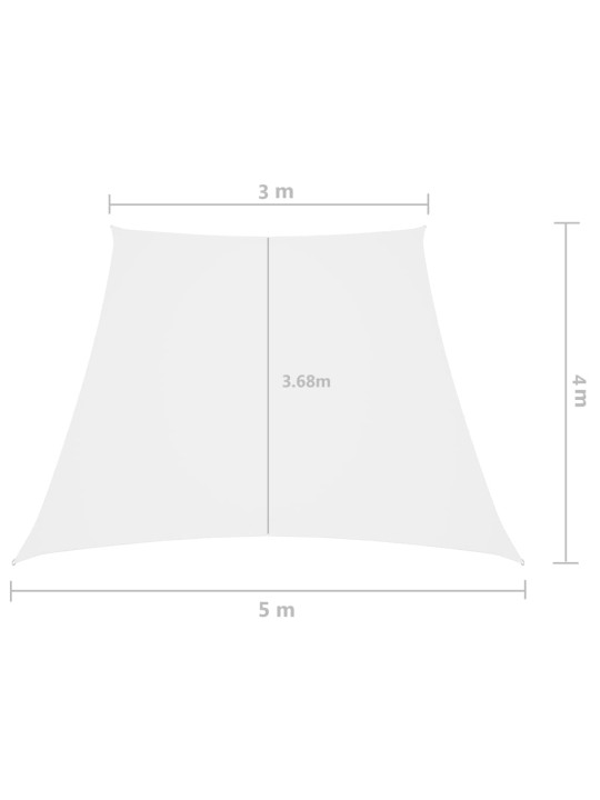 Stínicí plachta oxfordská látka lichoběžník 3/5 x 4 m bílá