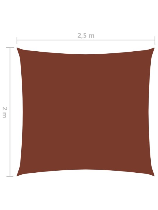 Stínící plachta oxfordská látka obdélníková 2 x 2,5 m cihlová