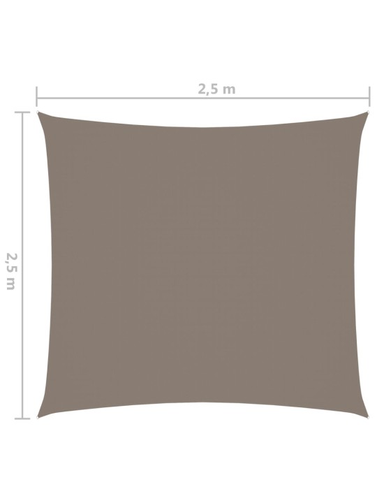 Stínící plachta oxfordská látka čtvercová 2,5 x 2,5 m taupe
