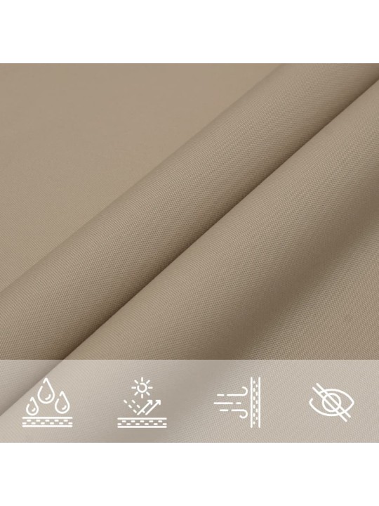 Stínící plachta oxfordská látka čtvercová 5 x 5 m taupe