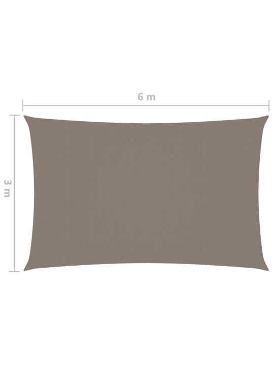 Stínící plachta oxfordská látka obdélníková 3 x 6 m taupe