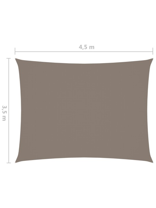 Stínící plachta oxfordská látka obdélníková 3,5 x 4,5 m taupe