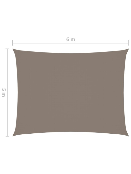 Stínící plachta oxfordská látka obdélníková 5 x 6 m taupe
