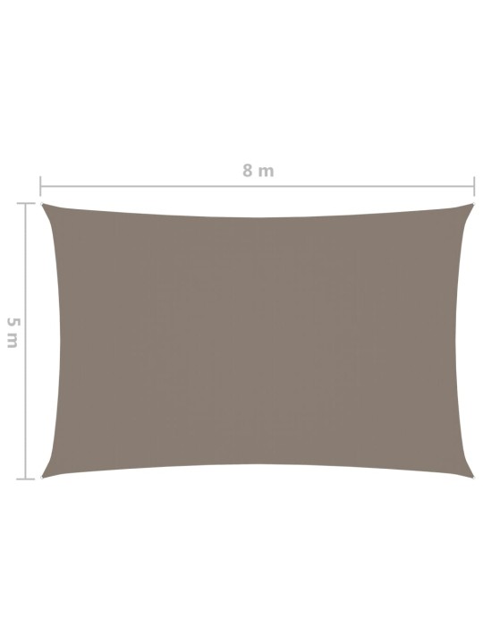 Stínící plachta oxfordská látka obdélníková 5 x 8 m taupe