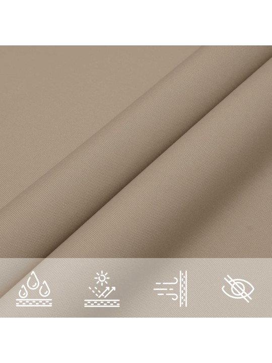 Stínící plachta oxfordská látka trojúhelníková 5x5x5 m taupe