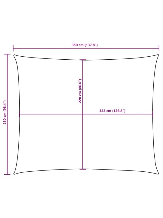 Stínící plachta oxfordská látka obdélníková 2,5x3,5 m oranžová