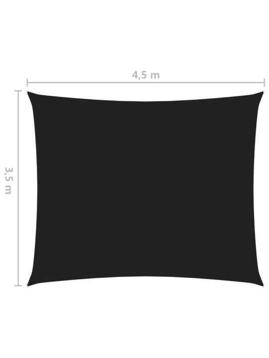 Stínící plachta oxfordská látka obdélníková 3,5 x 4,5 m černá