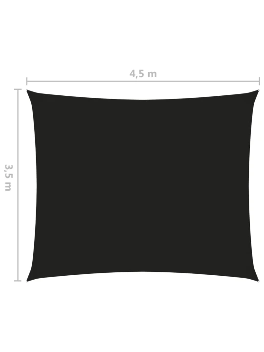 Stínící plachta oxfordská látka obdélníková 3,5 x 4,5 m černá