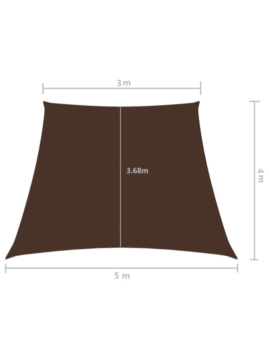 Stínicí plachta oxfordská látka lichoběžník 3/5 x 4 m hnědá