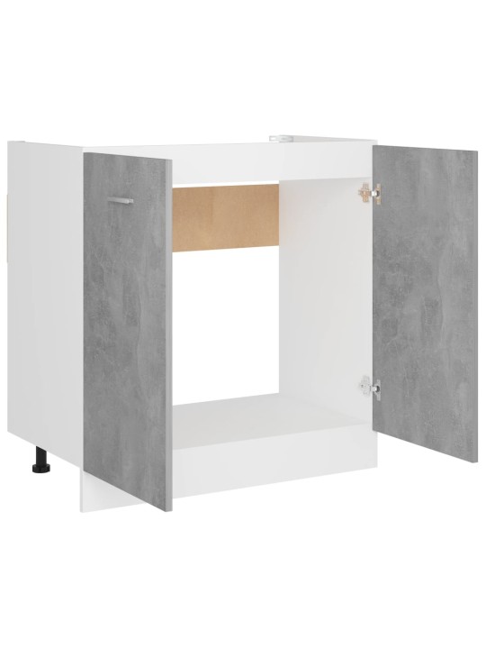 Skříňka pod dřez betonově šedá 80x46x81,5 cm kompozitní dřevo