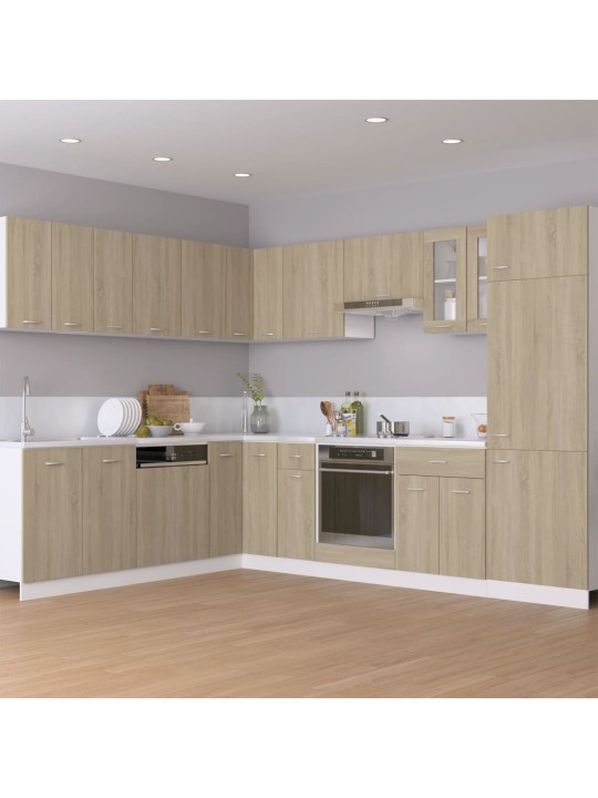 Skříň pro vestavnou lednici dub sonoma 60x57x207 cm kompozit