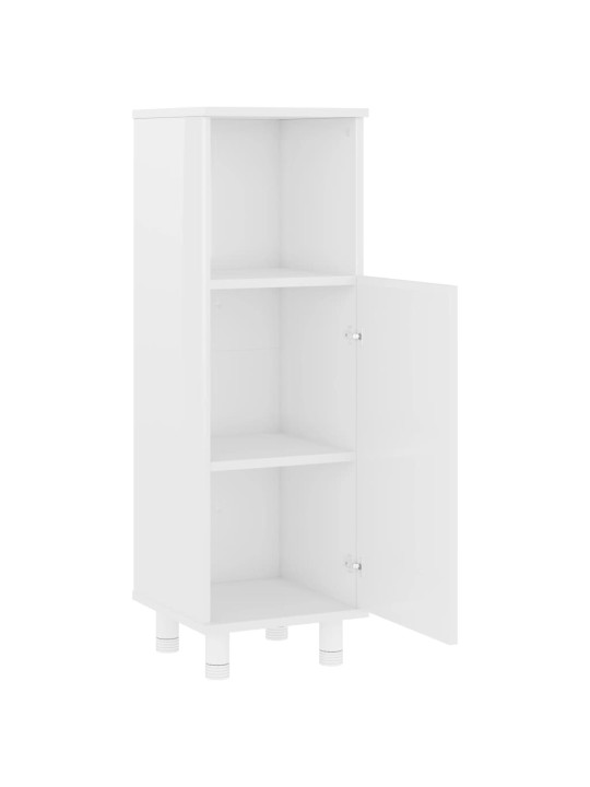 Koupelnová skříňka bílá lesklá 30 x 30 x 95 cm kompozitní dřevo