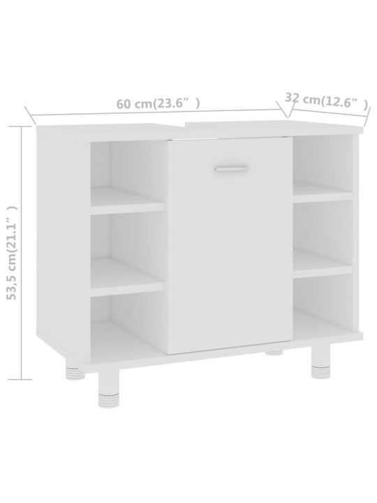 Koupelnová skříňka bílá 60 x 32 x 53,5 cm kompozitní dřevo