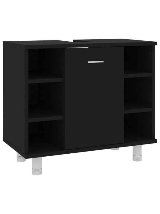 Koupelnová skříňka černá 60 x 32 x 53,5 cm kompozitní dřevo