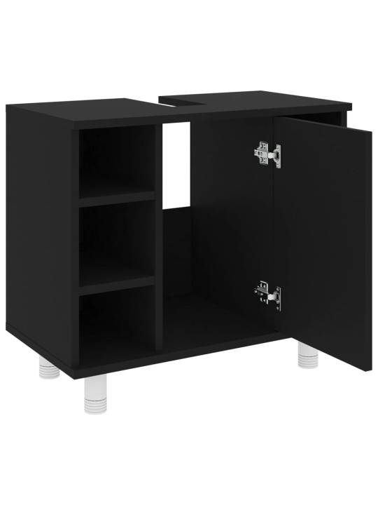 Koupelnová skříňka černá 60 x 32 x 53,5 cm kompozitní dřevo