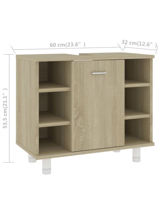 Koupelnová skříňka dub sonoma 60x32x53,5 cm kompozitní dřevo